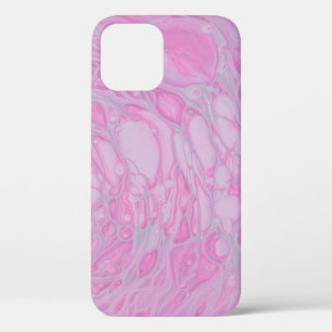 PINK AND WHITE ABSTRACT PAINTING2 iPhone 12 CASE