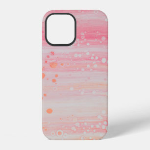 Pink and white abstract painting iPhone 12 case