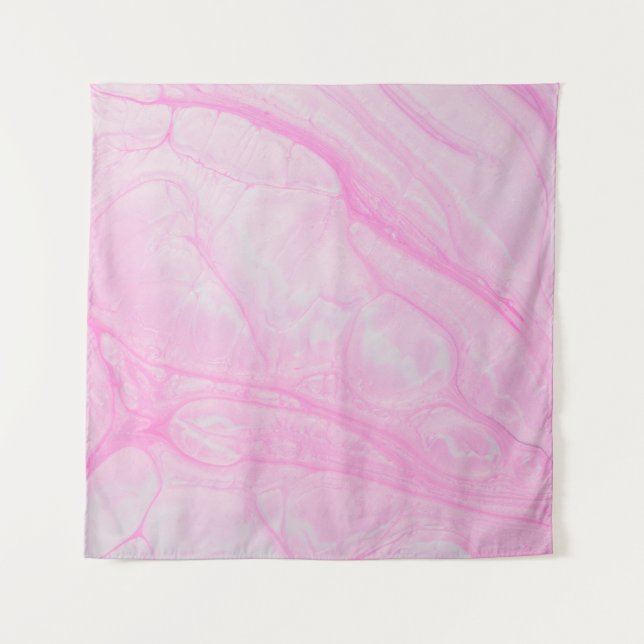 Pink and white abstract painting tapestry (Front)