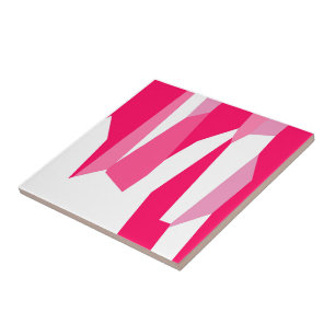 pink and white abstract tile