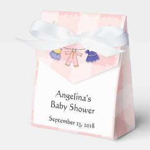 Pink and White Baby Shower Favour Box