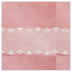 Pink and white background with black lace fabric