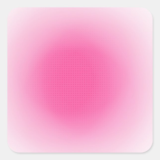 Pink And White Blank Template Custom Trendy Square Sticker (Front)