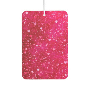 Pink and white bokeh hearts air freshener