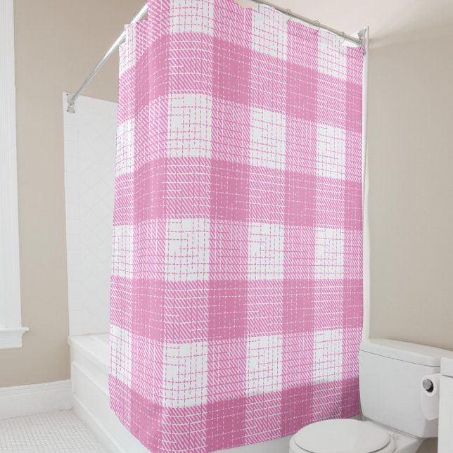 Pink and White Bold Checkered Plaid Design  (Creator Uploaded)