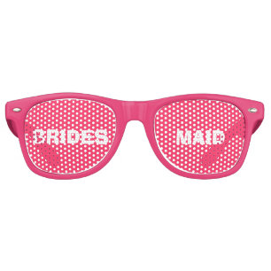 Pink and White Bridesmaid Party Eye Glasses