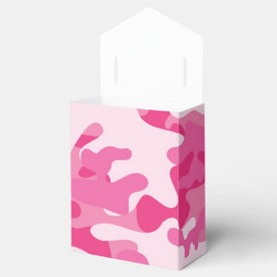 Pink and White Camo Design Favor Box