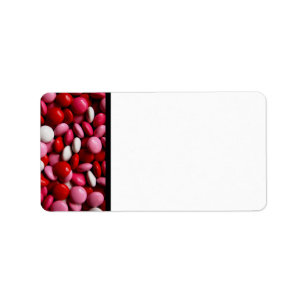 Pink and White Candy Pattern Labels