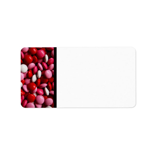 Pink and White Candy Pattern Labels (Front)
