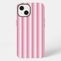 Pink and white candy stripes Case-Mate iPhone case