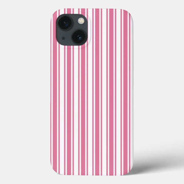 Pink and white candy stripes Case-Mate iPhone case (Back)