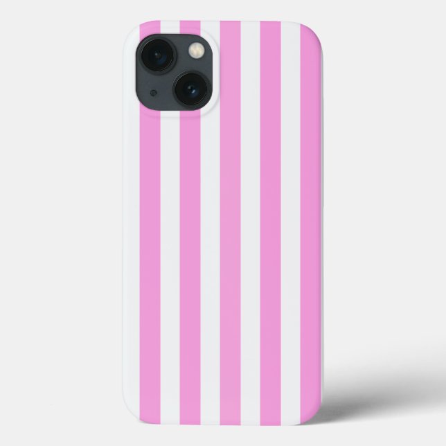 Pink and white candy stripes Case-Mate iPhone case (Back)