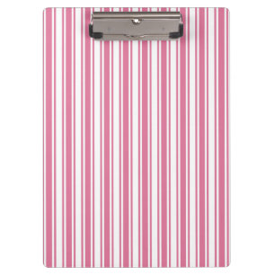 Pink and white candy stripes clipboard