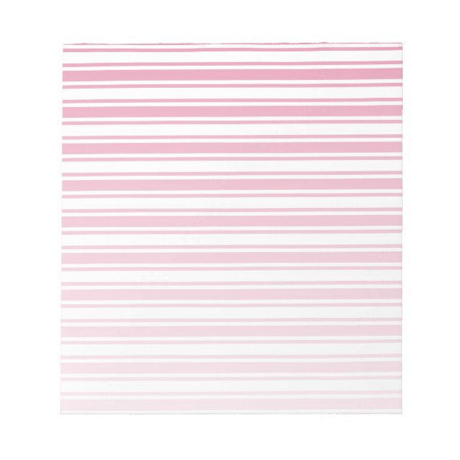 Pink and white candy stripes notepad (Front)