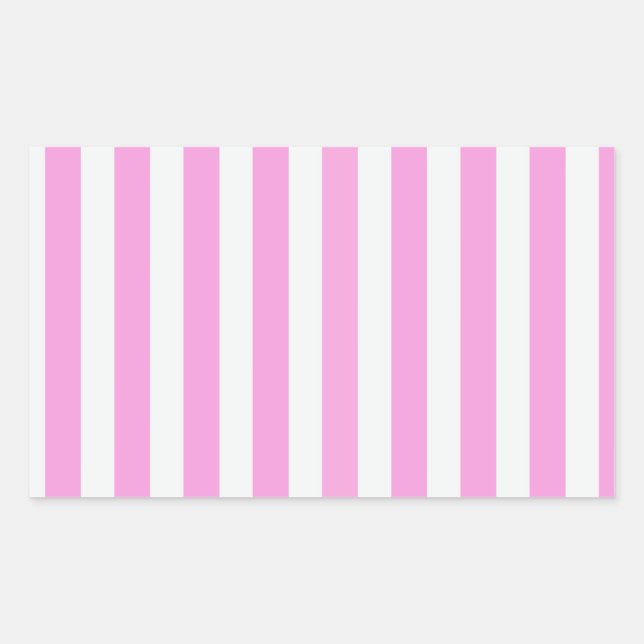 Pink and white candy stripes sticker (Front)