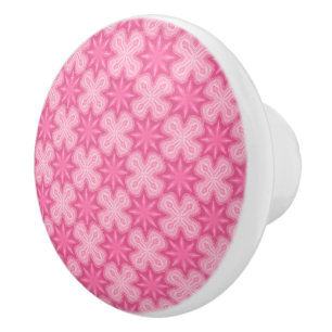 Pink And White Ceramic Knob