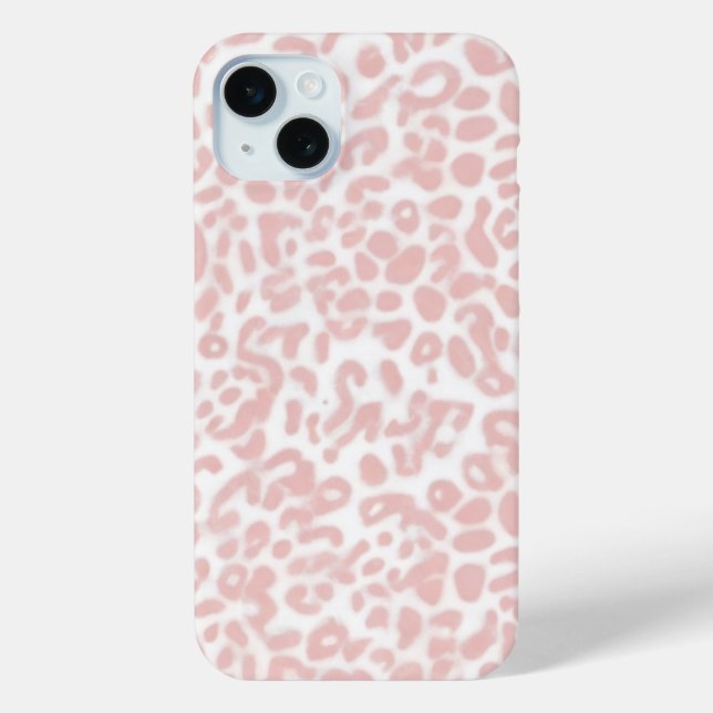 Pink and White Cheetah print Case-Mate iPhone Case (Back)