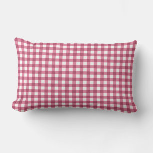 Pink and White Chequered Pillow