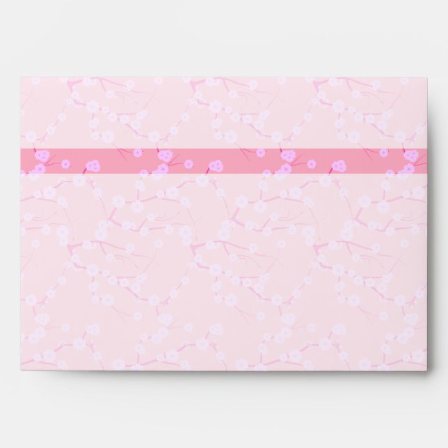 Pink and White Cherry Blossoms Envelope (Front)