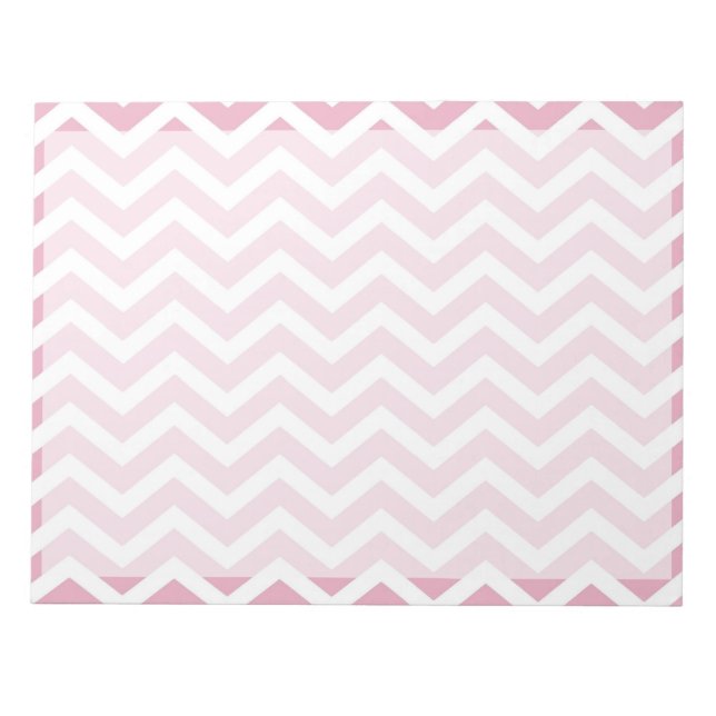 Pink and white chevron notepad (Front)