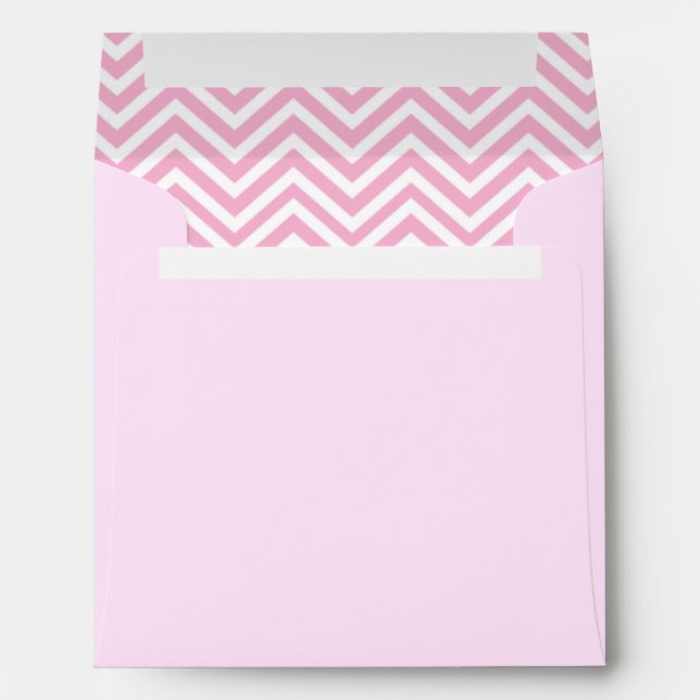 Pink And White Chevron Pattern Envelopes (Back (Bottom))