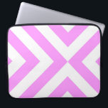 Pink and White Chevrons Computer Sleeve<br><div class="desc">Alternating pink and white chevrons (V shapes) converge in this feminine geometric pattern created from scratch. 

 

 Digitally created image. 
 Copyright © 2012 Claire E. Skinner. All rights reserved.</div>