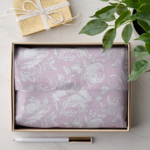 Pink and White Chinoiserie Decoupage Pattern Tissue Paper
