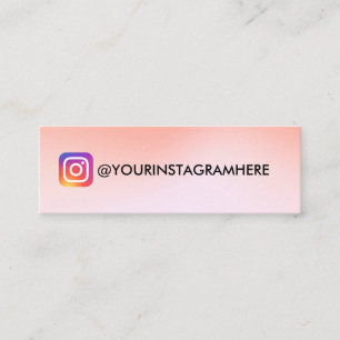 PINK AND WHITE COLOR SOCIAL MEDIA Instagram Mini Business Card