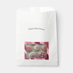 Pink and White Cookies Baby Shower Favour Bag