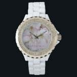 Pink and White Crab Apple Blossoms Wedding Watch<br><div class="desc">Customize the pretty Pink and White Crab Apple Blossoms Wedding Wrist Watch with the personal names of the bride and groom and specific marriage ceremony date. This classy custom flowery time piece features a digitally painted floral photograph of pink and white crab apple blossoms on the tree.</div>