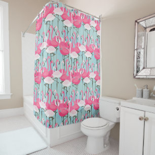 Pink And White Crowd Of Flamingos
