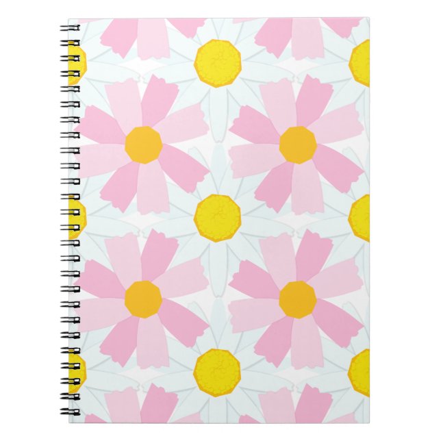 Pink and white daisies notebook (Front)