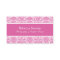 Pink and White Damask Business Card