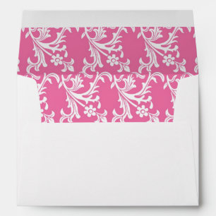 Pink and White Damask Envelopes