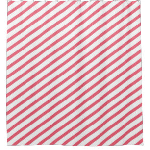Pink and White Diagonal Stripes Modern