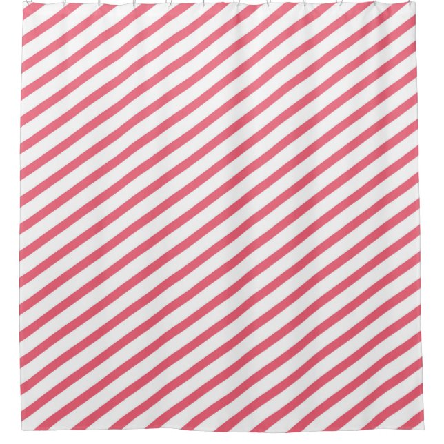 Pink and White Diagonal Stripes Modern (Front)
