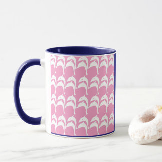 Pink and White Dolphins Mug