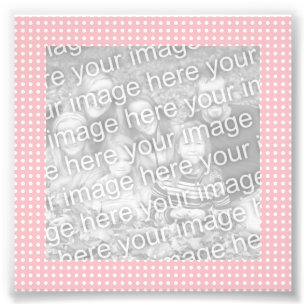 Pink and White Dots Frame Photo