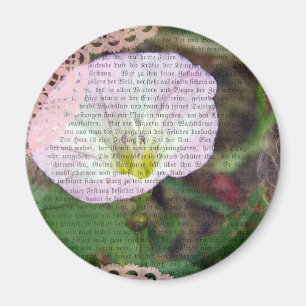Pink and White Field BindWeed Magnet