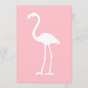 Pink and White Flamingo Invitation