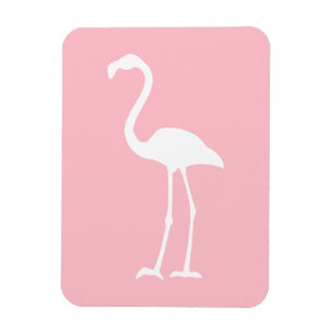 Pink and White Flamingo Magnet