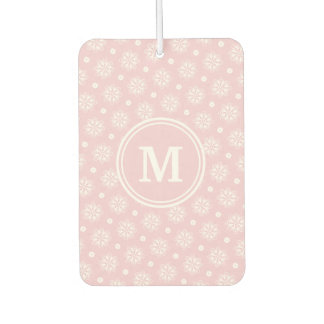 Pink And White Floral Pattern  Air Freshener