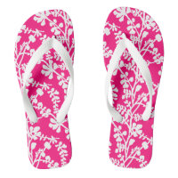Pink And White Floral Repeating Pattern