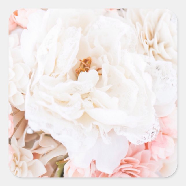 Pink and White Floral Stickers (Front)