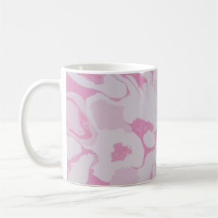 PINK AND WHITE FLORAL TEXTILE COFFEE MUG