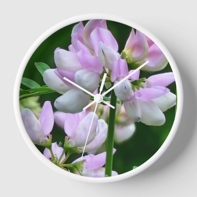 Pink and White Flower Buds Clock (Front)