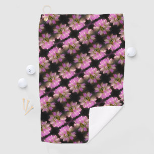 Pink And White Flower Close Up Pattern    Golf Towel