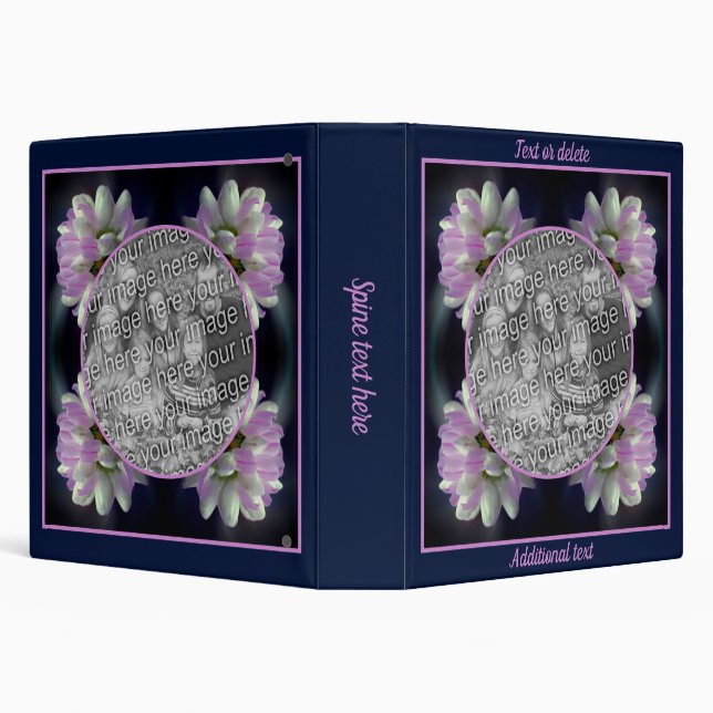 Pink And White Flower Create Your Own Photo Binder (Background)