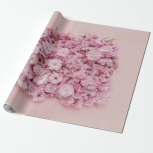 PINK AND WHITE FLOWER PETALS WRAPPING PAPER
