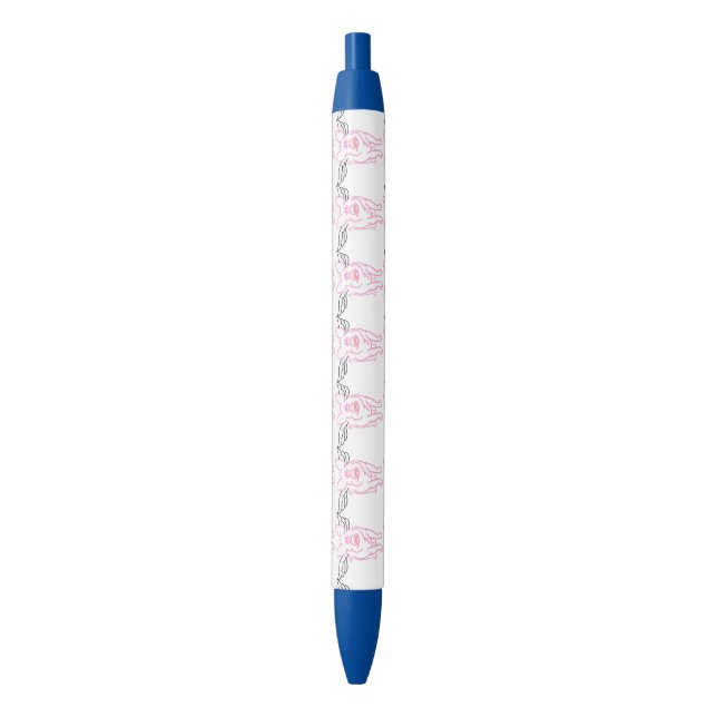 Pink and White Flying Pig Pen (Front Vertical)